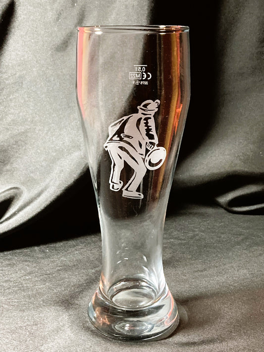 Weißbierglas mit Eisschütz - Gravur