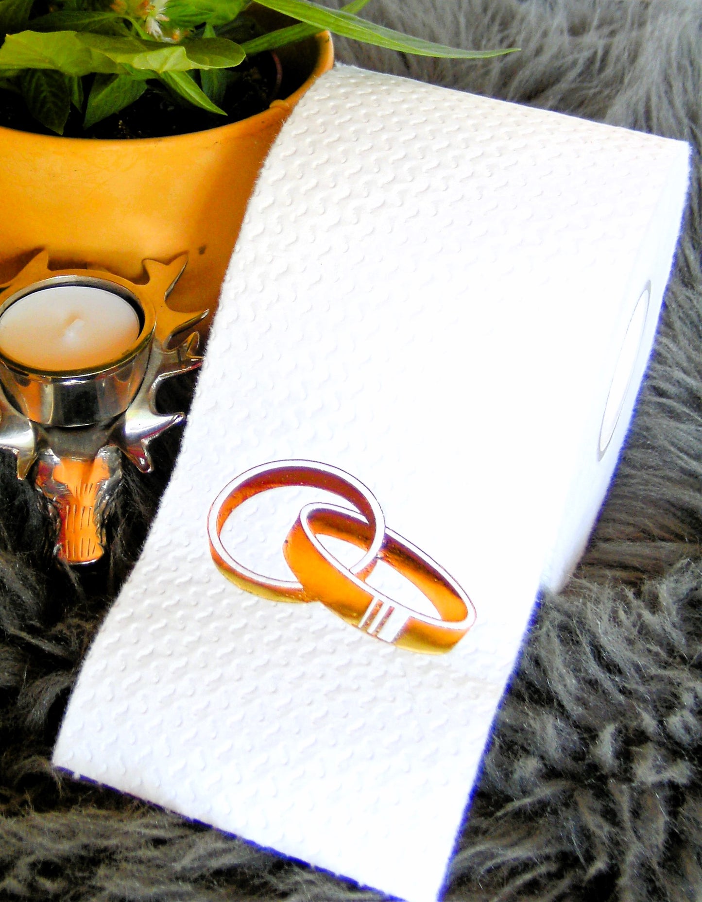 "Wedding rings" on white
