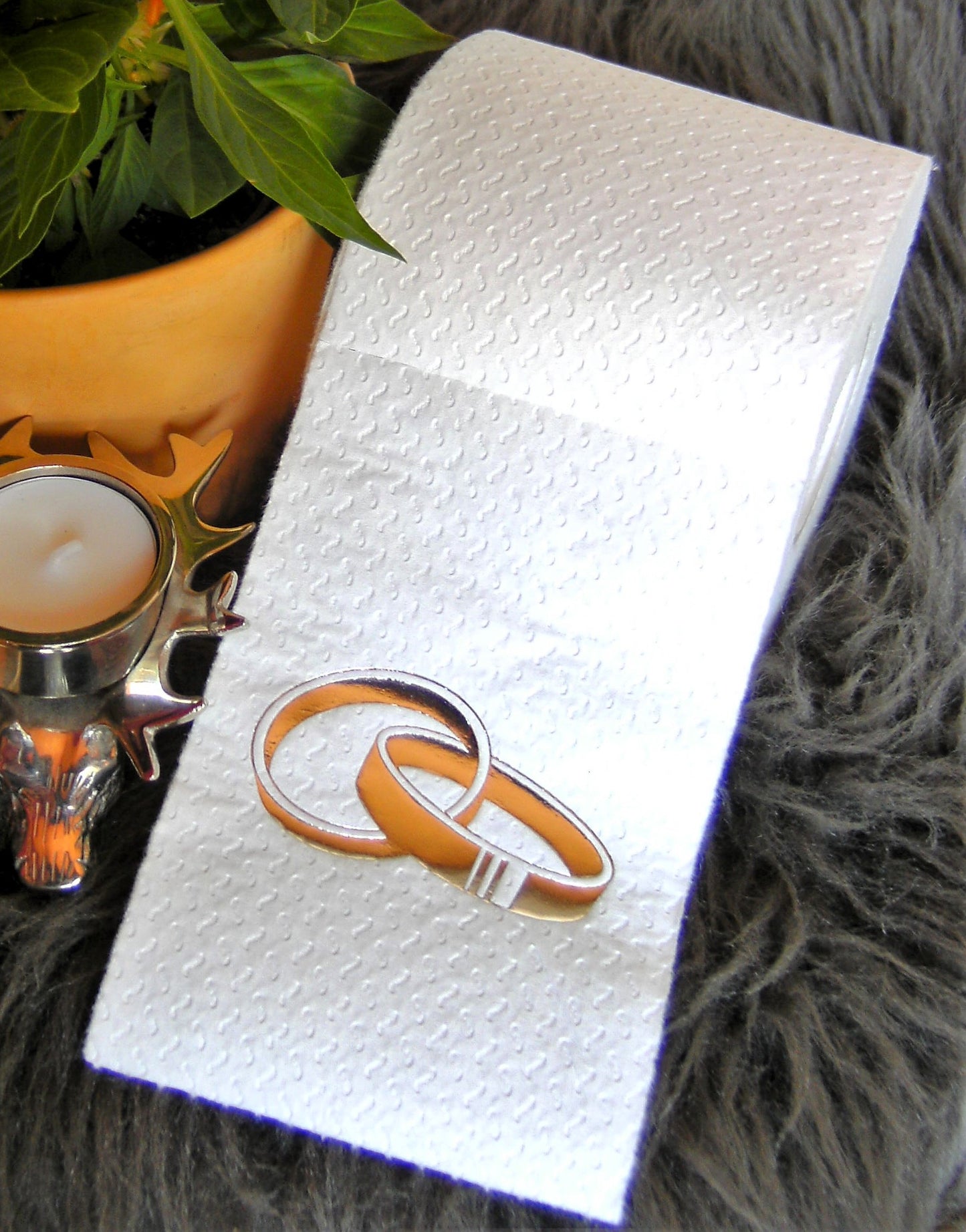 "Wedding rings" on white
