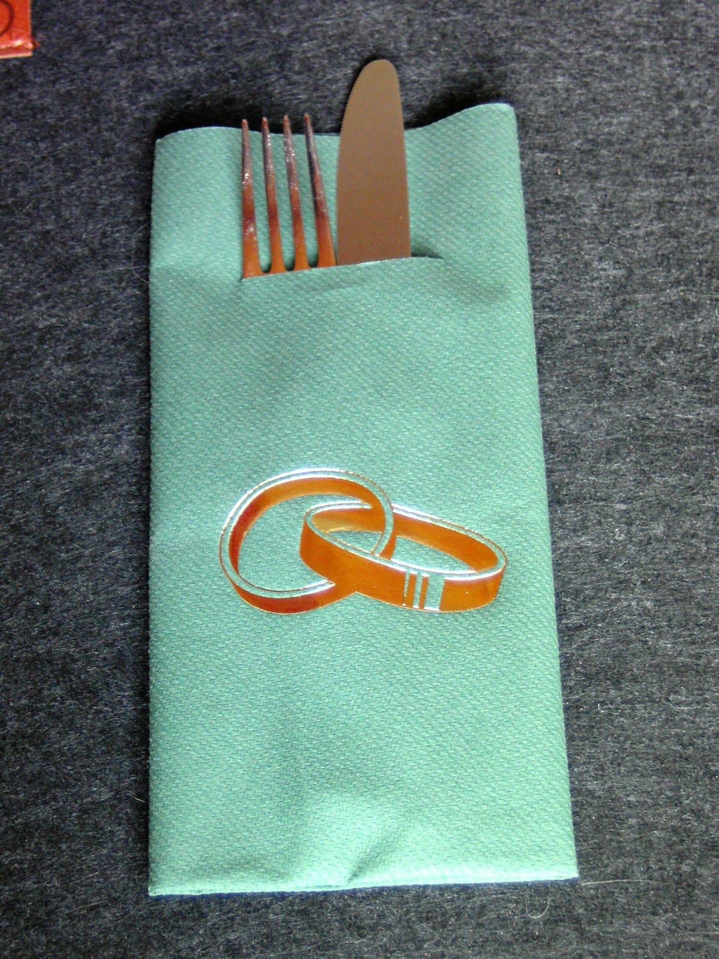 tissuedesign Servietten Pocket-Napkins "Hochzeitsringe"