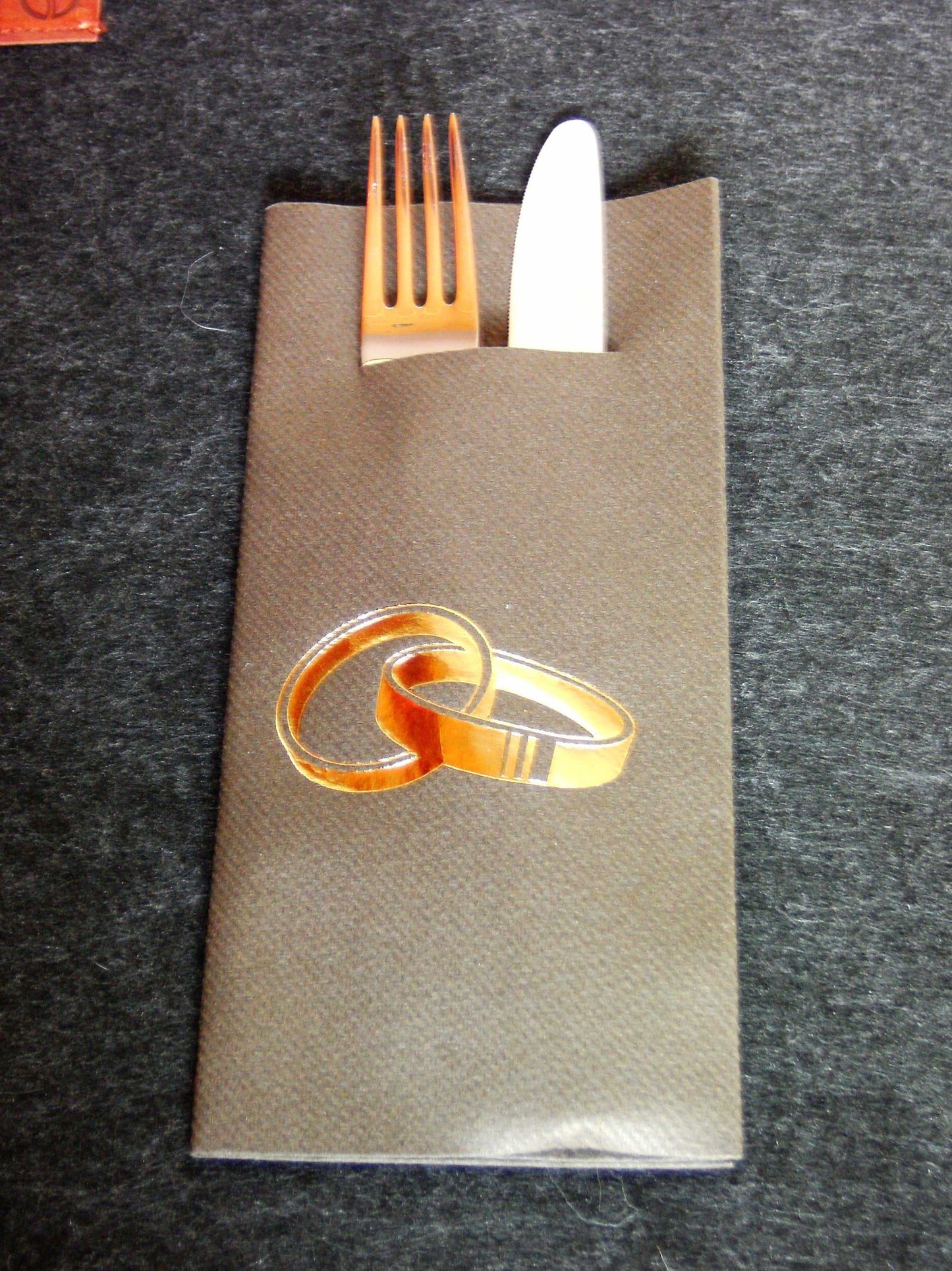 tissuedesign Servietten Pocket-Napkins "Hochzeitsringe"