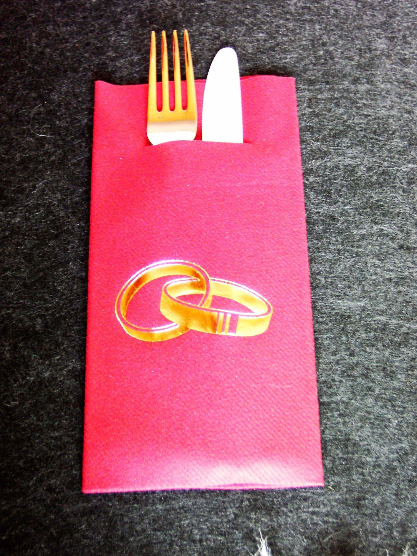 tissuedesign Servietten Pocket-Napkins "Hochzeitsringe"