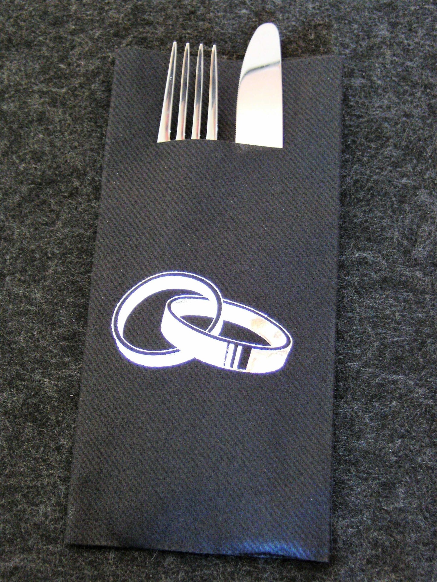 tissuedesign Servietten Pocket-Napkins "Hochzeitsringe"