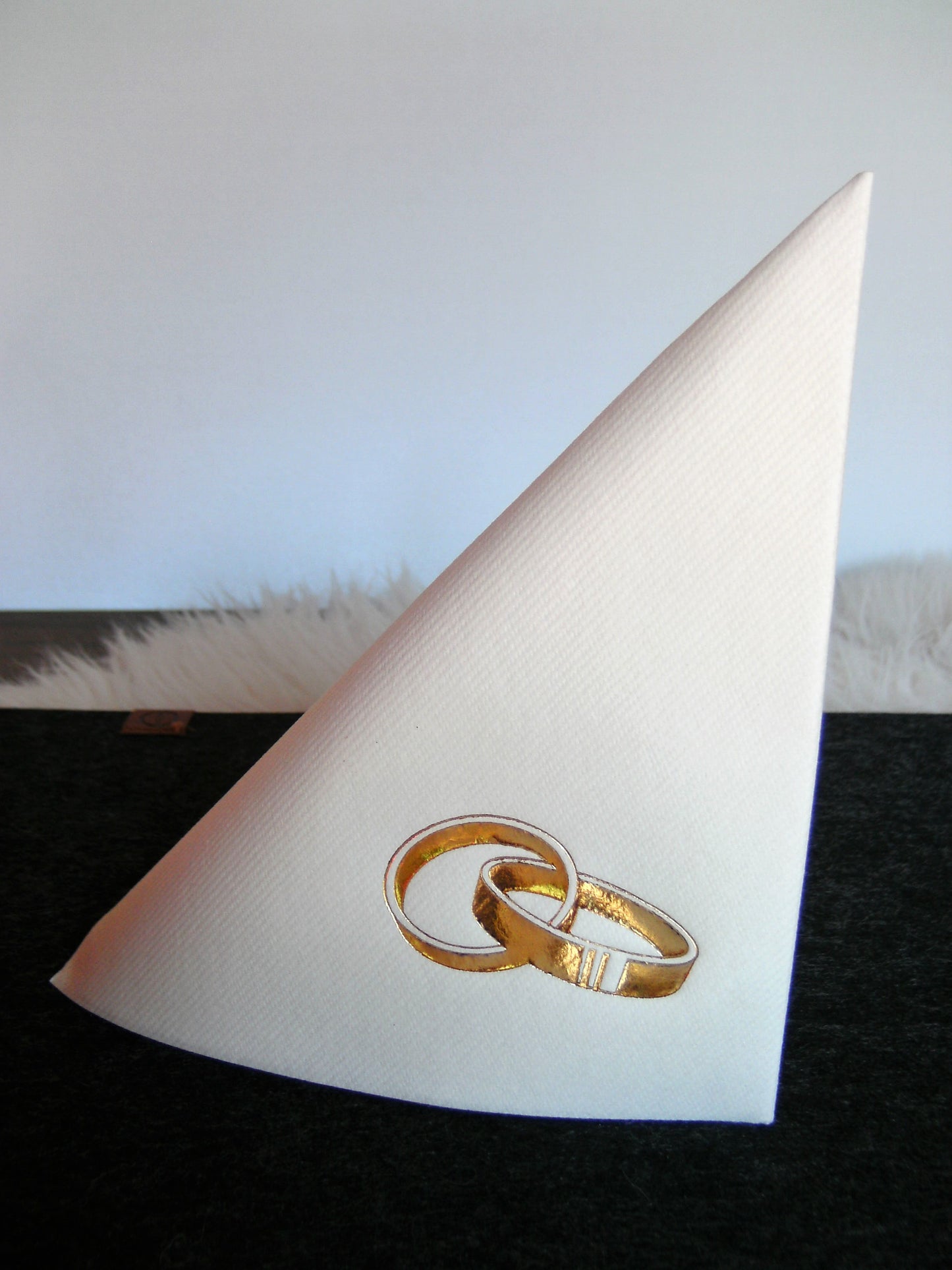 Servietten "Hochzeitsringe"