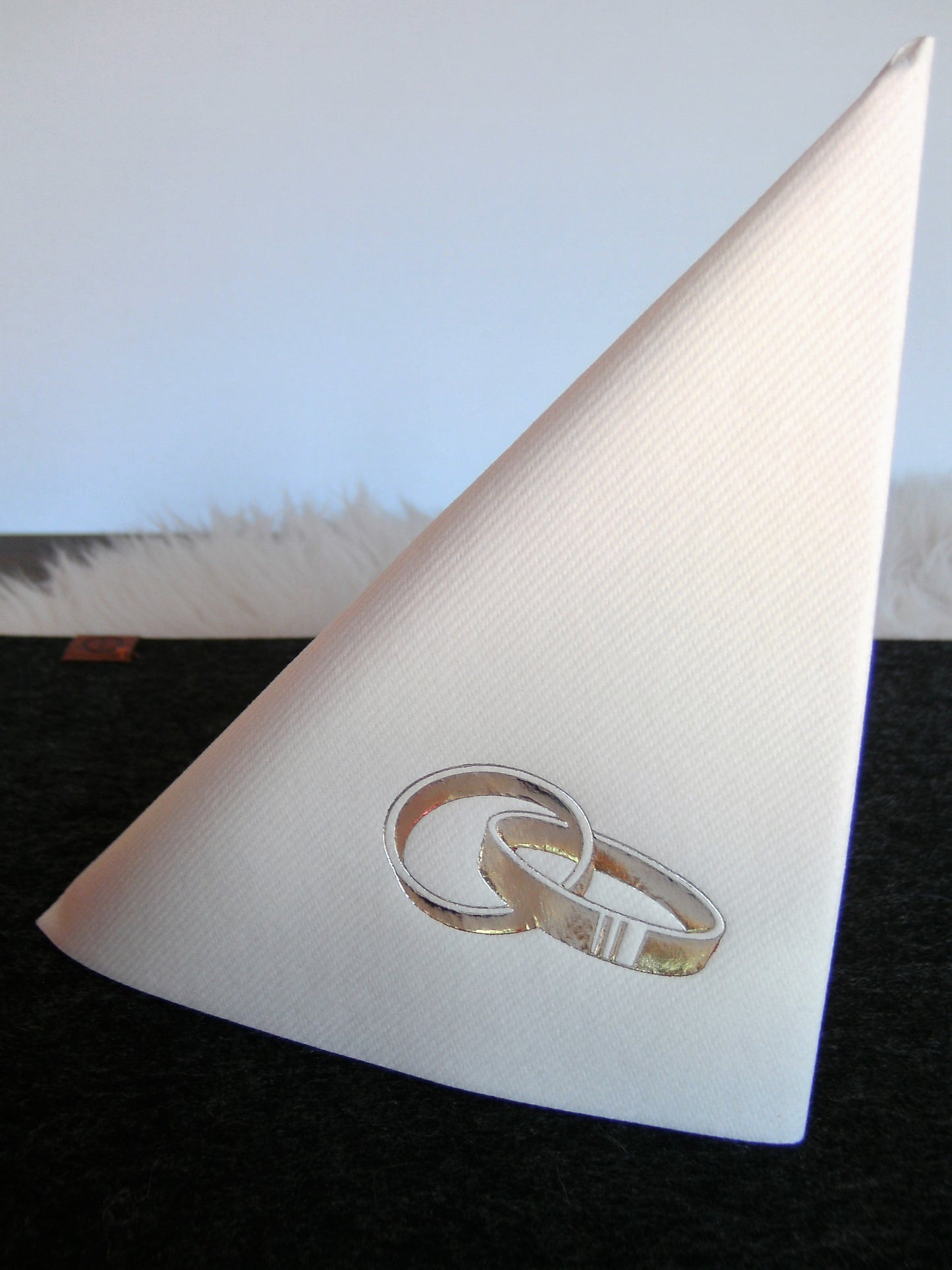 Servietten "Hochzeitsringe"