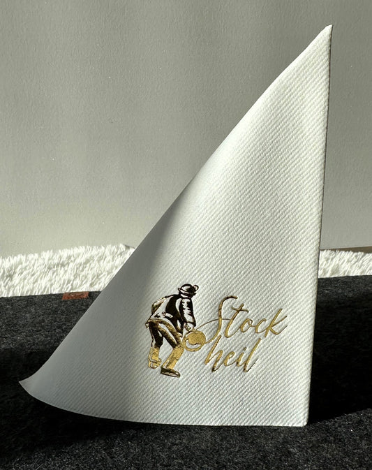 Servietten Eisschütz mit Stockheil