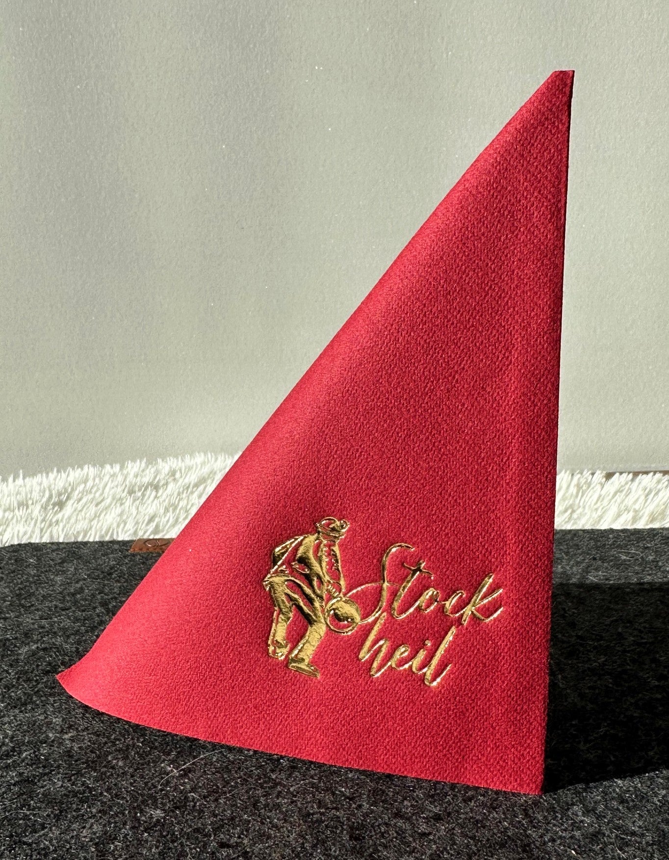 Servietten Eisschütz mit Stockheil