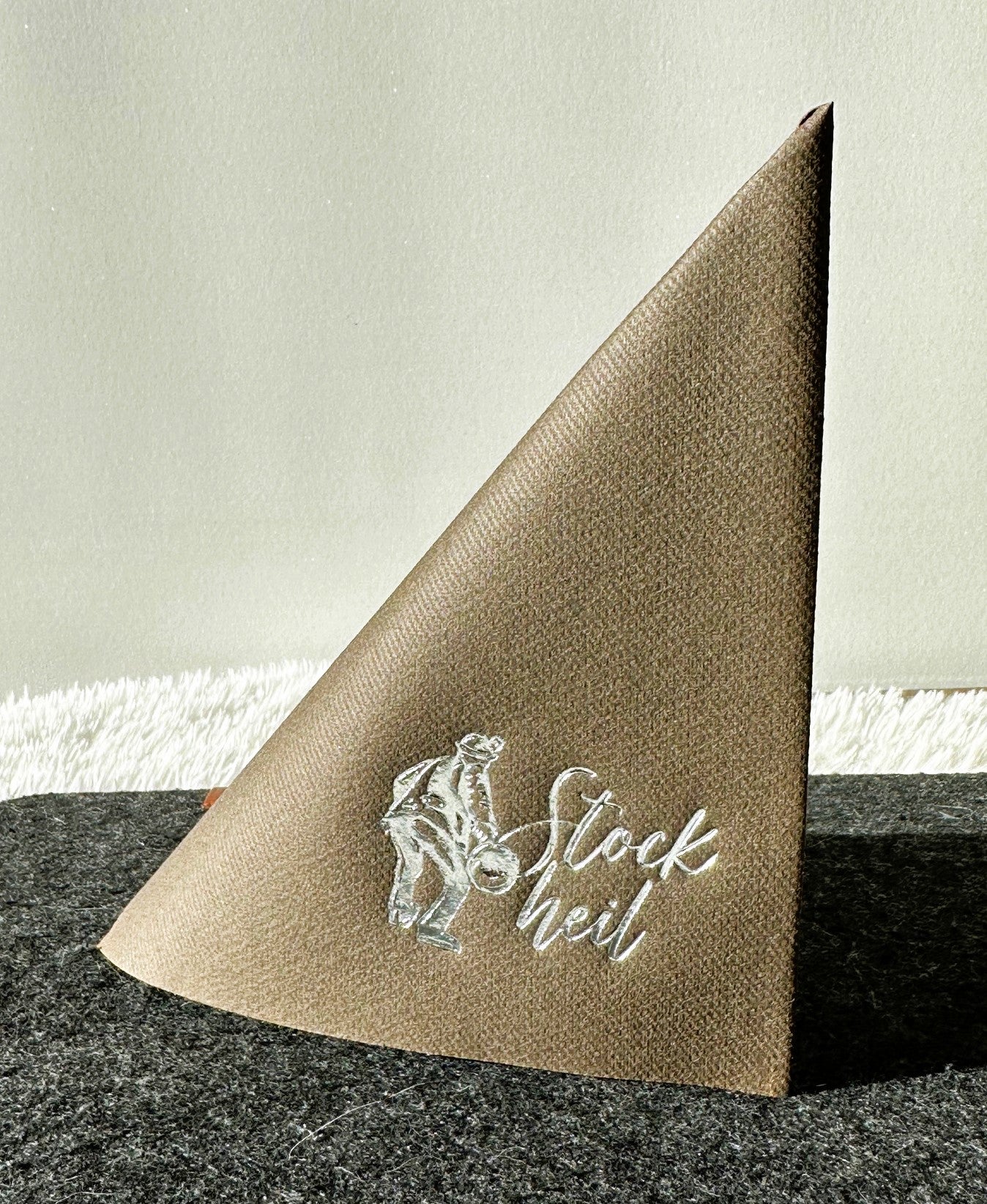 Servietten Eisschütz mit Stockheil